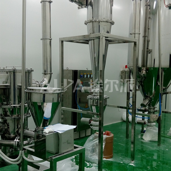 高純硅陶瓷內(nèi)襯小型氣流粉碎機(jī)+小型氣流分級機(jī)